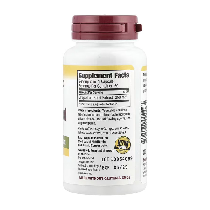 Nutribiotic Grapefruit Seed Extract 250mg - 60 caps