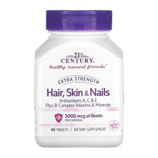 21st Century Hair, Skin & Nails Extra Strength - 90 tabs