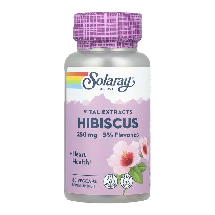 Solaray Hibiscus Flower Extract 250mg - 60 vcaps