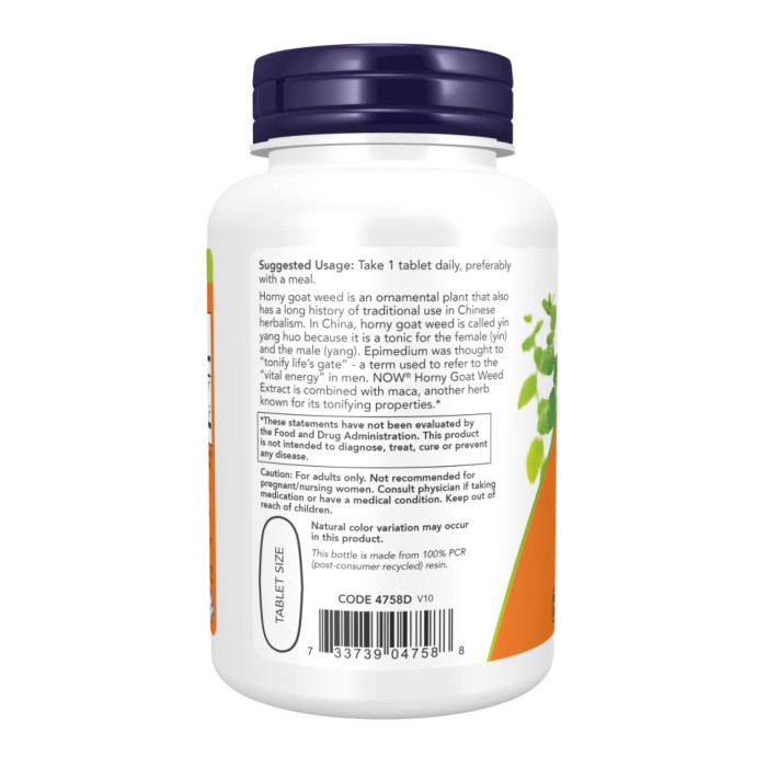 Now Foods Horny Goat Weed Extract 750 mg - 90 tabs