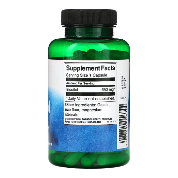 Swanson Inositol 650mg - 100 caps
