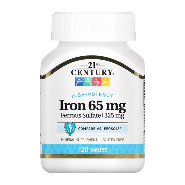 21st Century Iron 65 mg Ferrous Sulfate 325 mg - 120 tabs