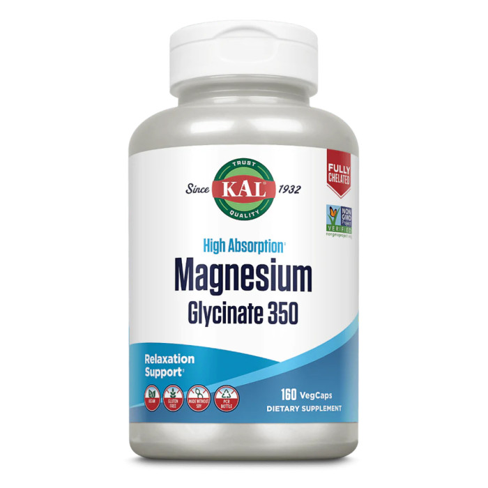 KAL Magnesium Bisglycinate 350 - 160 veg caps