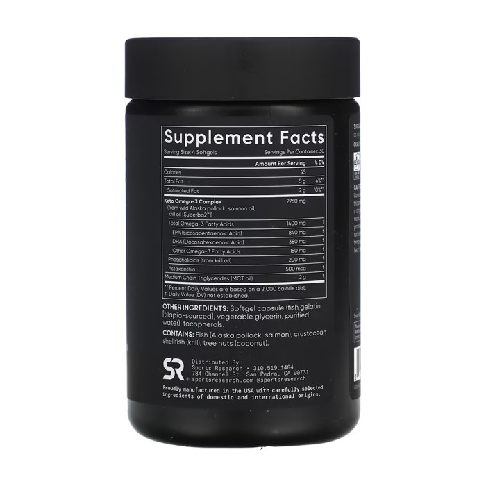 Sport Research Keto Omega 1250mg - 120 softgels