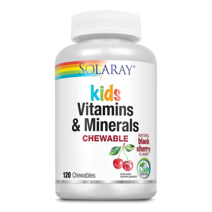 Solaray Kids Vitamins & Minerals - 120 chewables Black Cherry