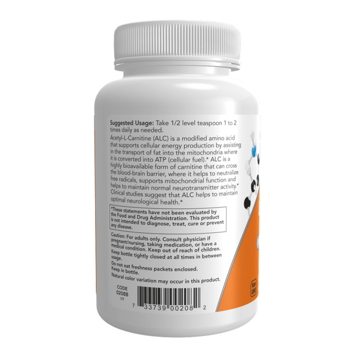 Now Foods Acetyl L-Carnitine Pure Powder - 85g