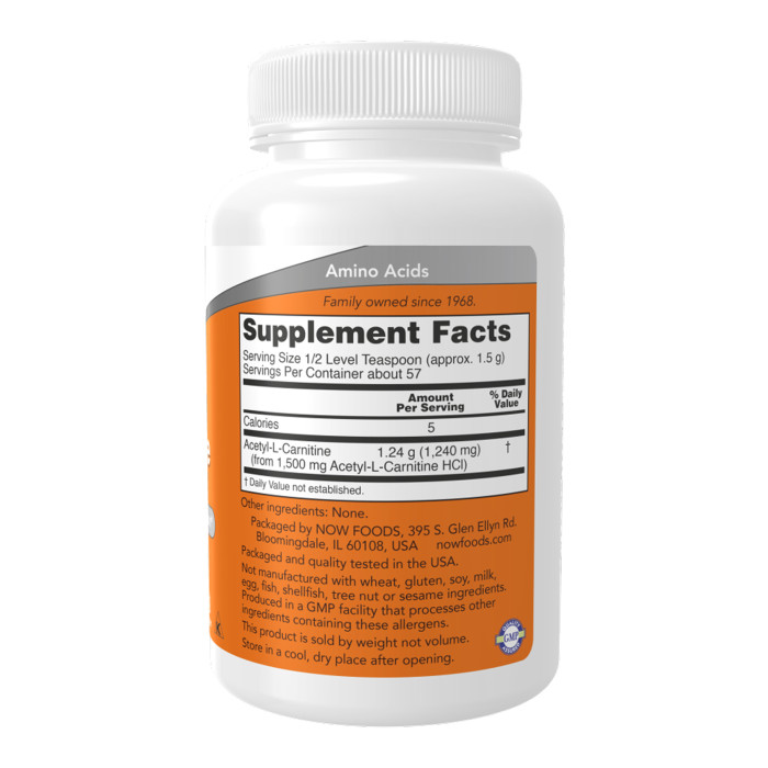 Now Foods Acetyl L-Carnitine Pure Powder - 85g