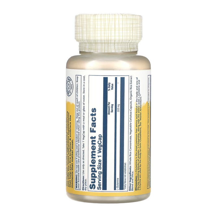 Solaray L-Glutamine 500mg - 50 vcaps