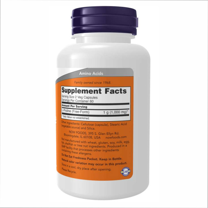 Now Foods L-Proline 500mg - 120 vcaps (До 04.27)