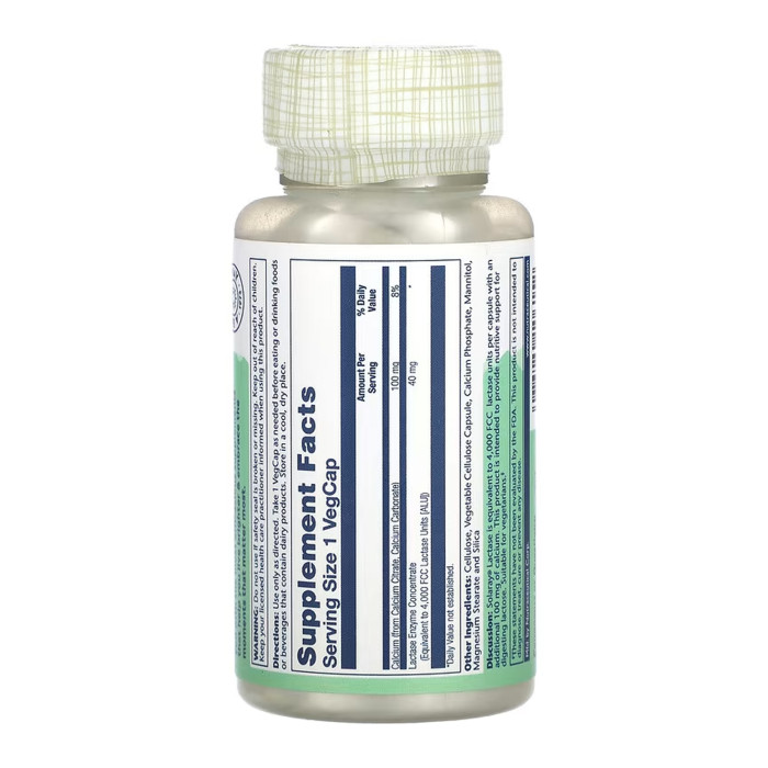 Solaray Lactase 40mg - 100 vcaps