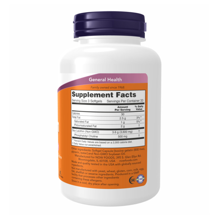 Now Foods Lecithin 1200mg - 100 Sgels