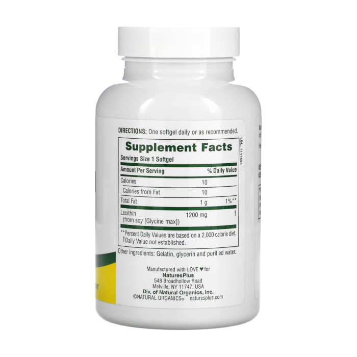 Nature's Plus Lecithin 1200 mg - 90 softgels