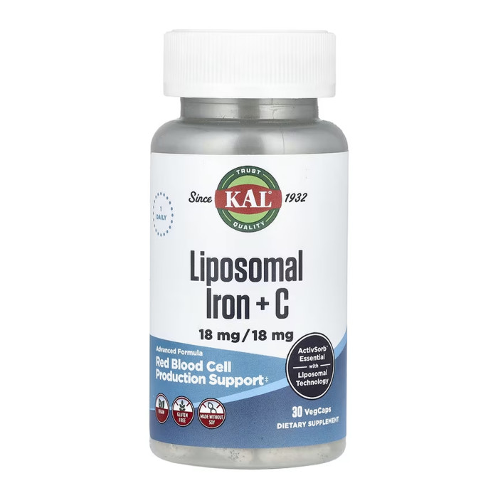 KAL Liposomal Iron 18mg - 30 vcaps