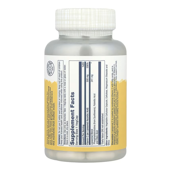 Solaray Liposomal Vitamin C 500mg - 100 vcaps