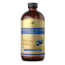 Solgar Liquid Calcium Magnesium Citrate with Vitamin D3 - 16 oz Natural Blueberry
