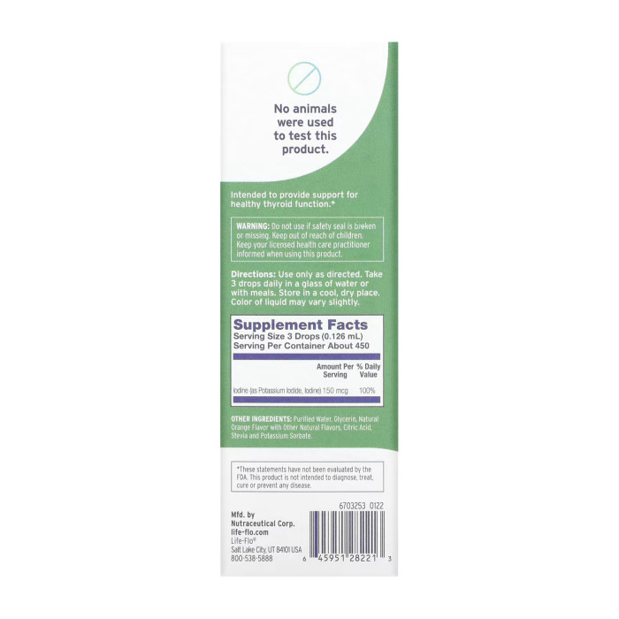 Life-flo Liquid Iodine Plus - 59 ml Orange