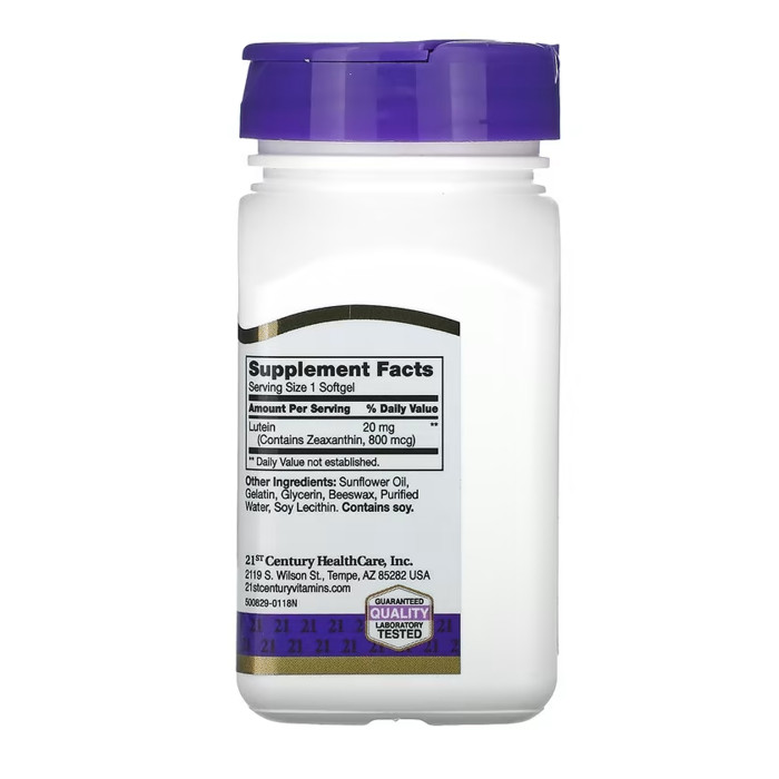 21st Century Lutein 20 mg - 60 softgels