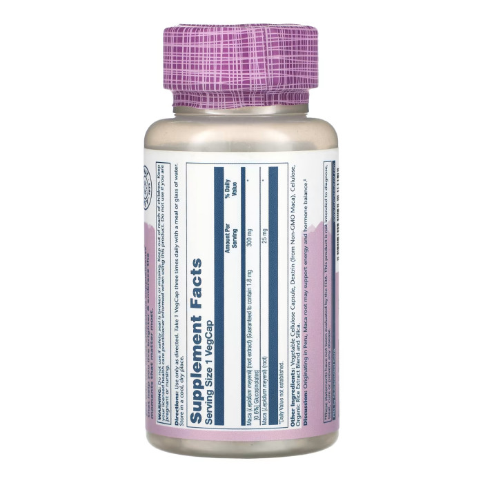 Solaray Maca Root Extract 300mg - 60 vcaps