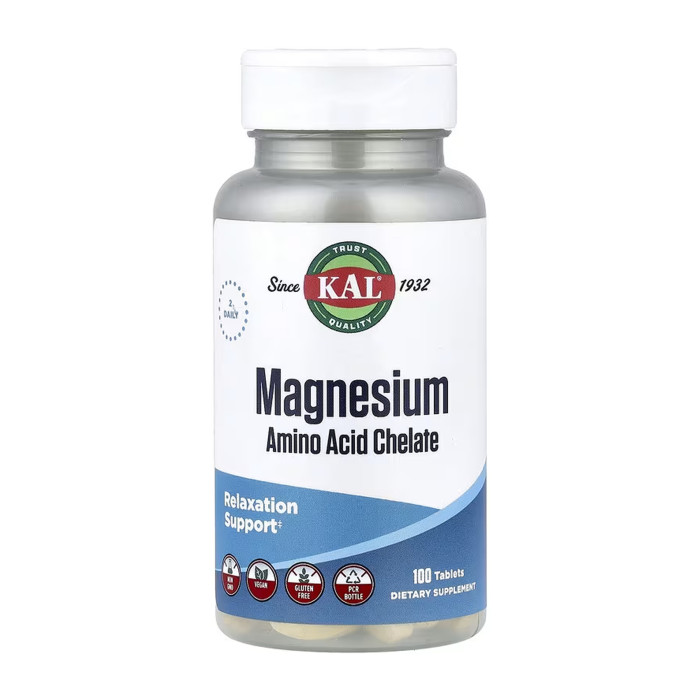 KAL Magnesium Amino Acid Chelate 220mg - 100 tabs