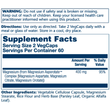 Solaray Magnesium Asporotate 400mg - 120 vcaps