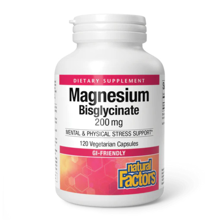 Natural Factors Magnesium Bisglycinate 200mg - 120 vcaps