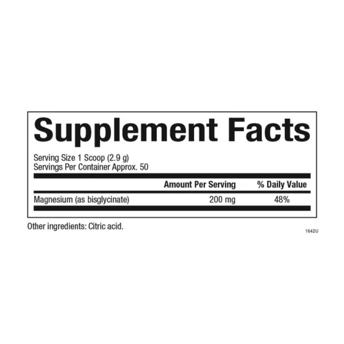 Natural Factors Magnesium Bisglycinate 200mg - 120g Pure