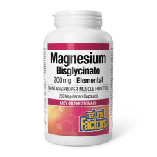 Natural Factors Magnesium Bisglycinate Pure 200 mg - 250 caps