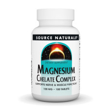 Source Naturals Magnesium Chelate Complex 100mg - 100 tabs