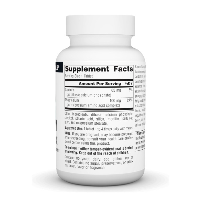 Source Naturals Magnesium Chelate Complex 100mg - 100 tabs
