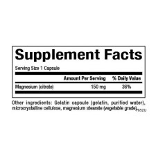 Natural Factors Magnesium Citrate 150mg - 180 caps