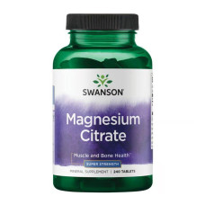 Swanson Magnesium Citrate Super Strength - 240 tabs