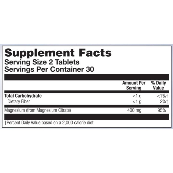 KAL Magnesium Citrate 400mg - 60 tabs