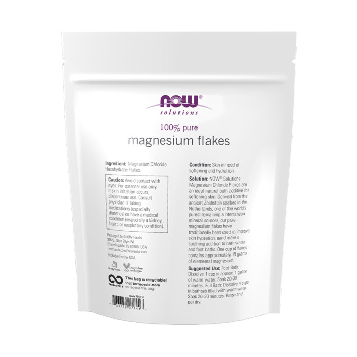 Now Foods Magnesium Flakes - 750g