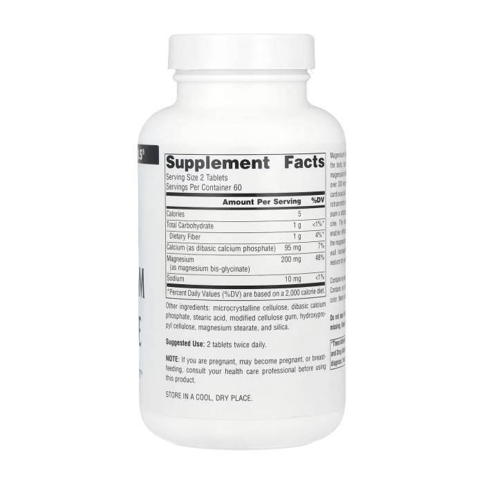 Source Naturals Magnesium Glycinate - 120 tabs