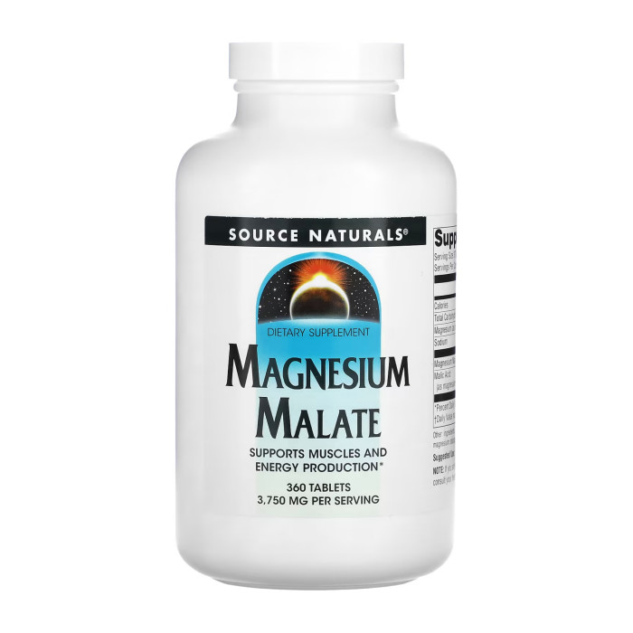 Source Naturals Magnesium Malate 1250mg - 360 tabs
