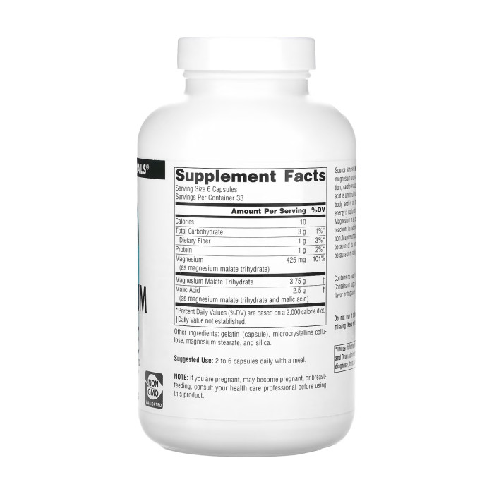 Source Naturals Magnesium Malate 625mg - 200 caps