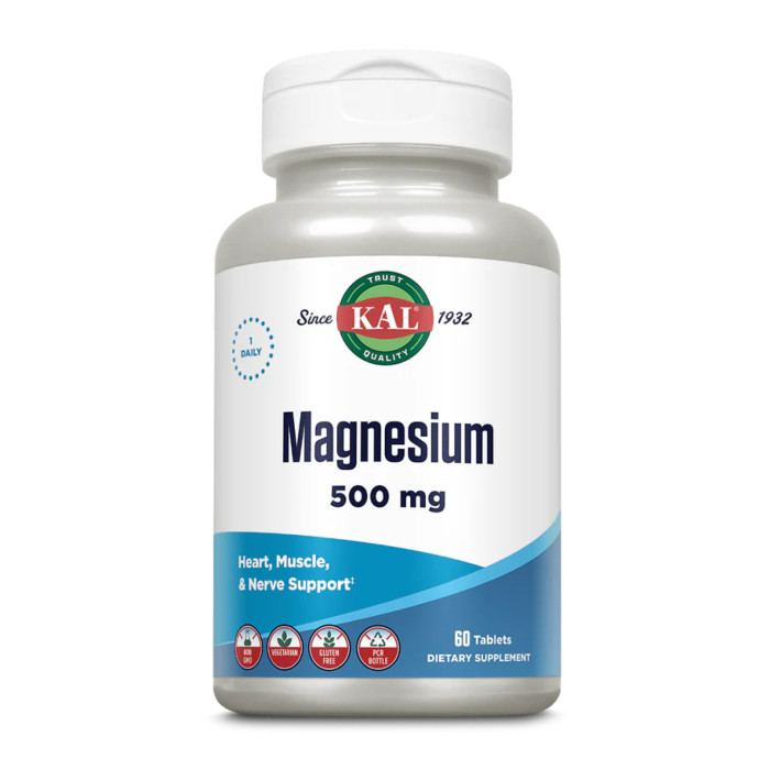 KAL Magnesium One Daily 500mg - 60 tabs