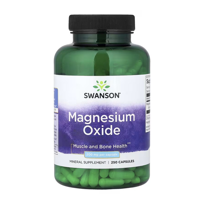 Swanson Magnesium Oxide 200 mg - 250 caps