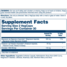 Solaray Magnesium & Potassium Asporotate - 60 vcaps