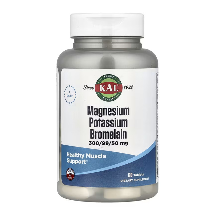 KAL Magnesium Potassium Bromelain - 60 tabs
