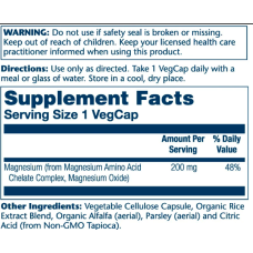Solaray Magnesium 200mg - 100 vcaps