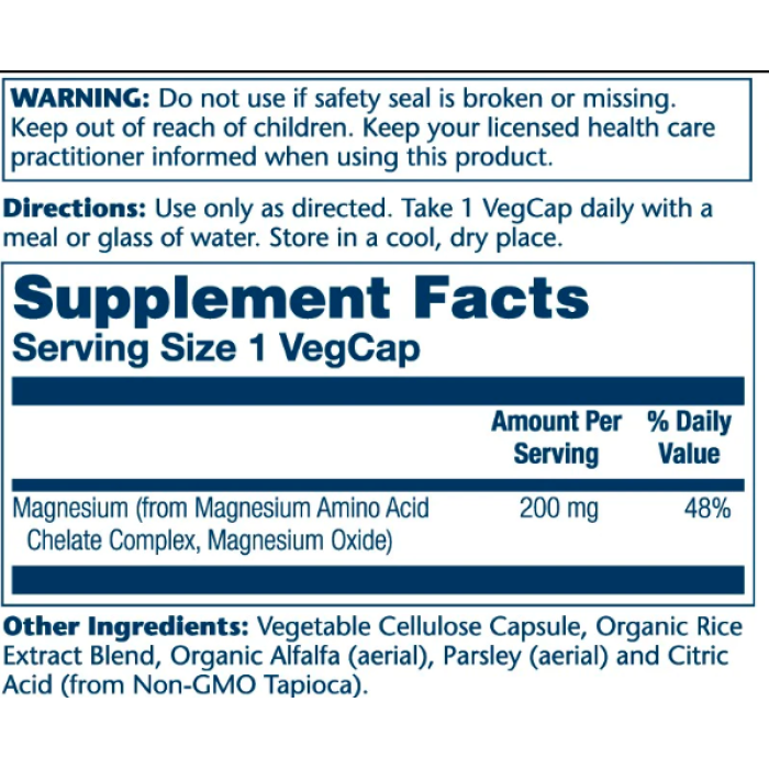 Solaray Magnesium 200mg - 100 vcaps