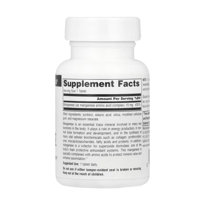 Source Naturals Manganese 10mg - 100 tabs