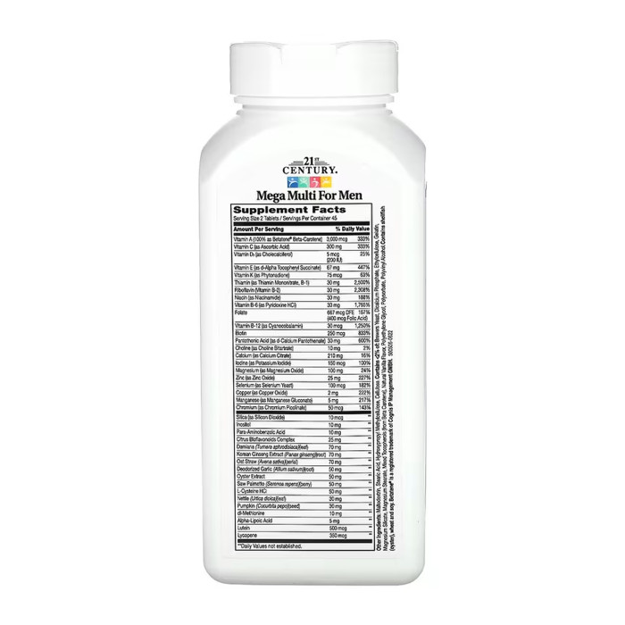 21st Century Mega Multi For Men - 90 tabs