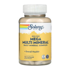 Solaray Mega Multi Mineral Iron-Free - 100 caps
