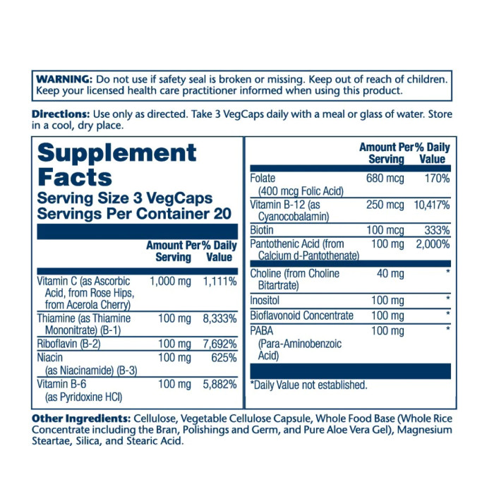 Solaray Mega Vitamin B-Stress - 60 vcaps