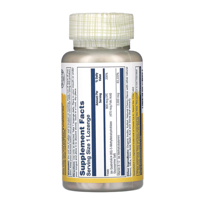 Solaray Methyl B-12 & Methyl Folate - 60 caps