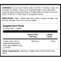 KAL Methyl Folate 800mcg - 90 tabs