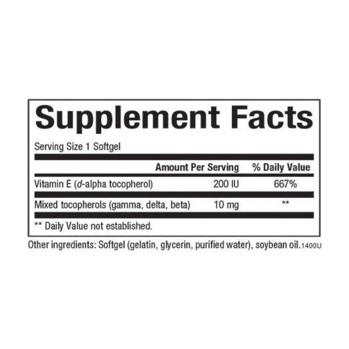 Natural Factors Mixed Vitamin E 134 mg (200 IU) - 90 softgels