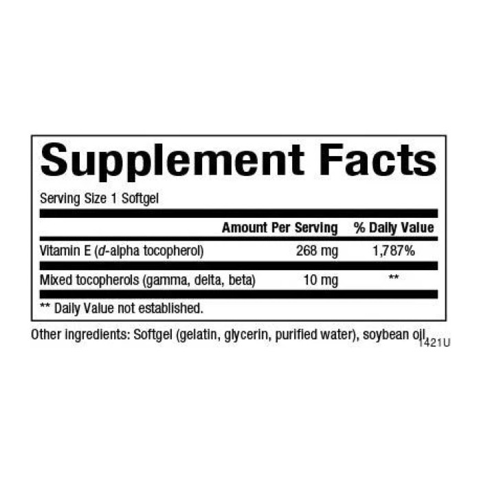 Natural Factors Mixed Vitamin E 268 mg (400 IU) - 90 softgels